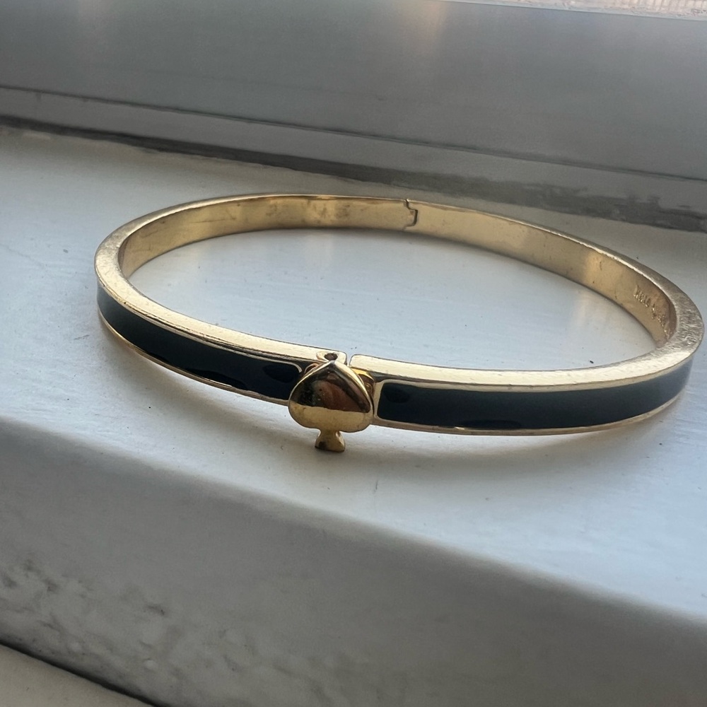 Kate Spade Gold and Black Spade Bangle
